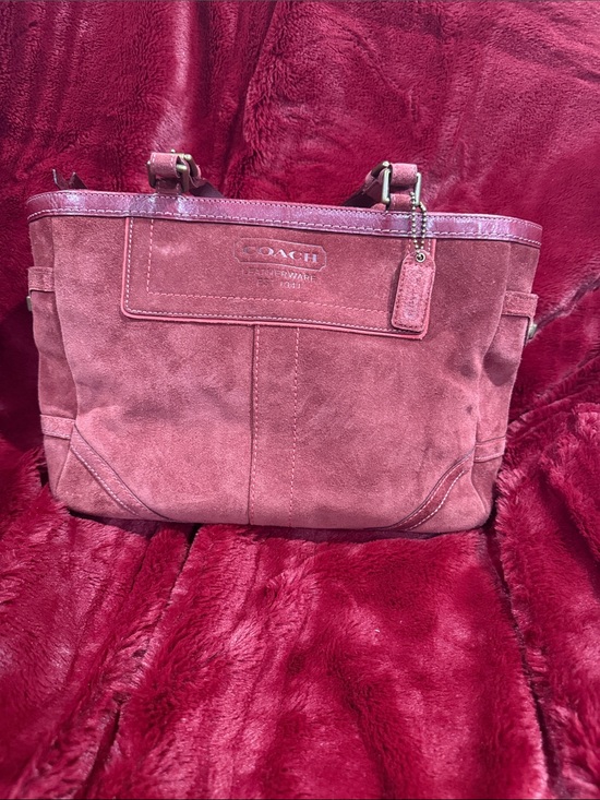 Coach Handbags - Vintage Coach Burgundy Suede Tote